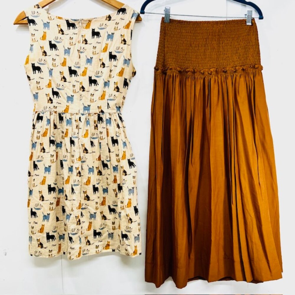 (2) Summer Dress Sm Mustard Seed Ruffle Detail Tiered Dress & Wardrobe Meow #3) - Picture 2 of 11